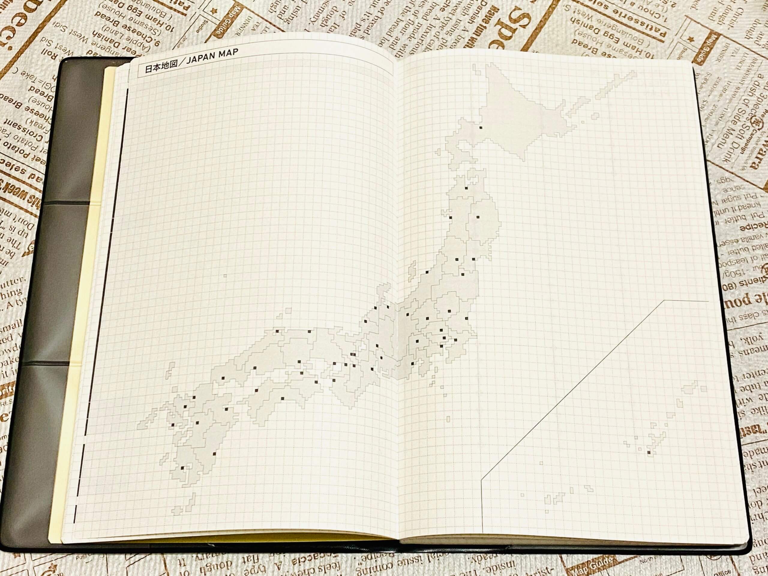 ジブン手帳Biz mini＠日本地図